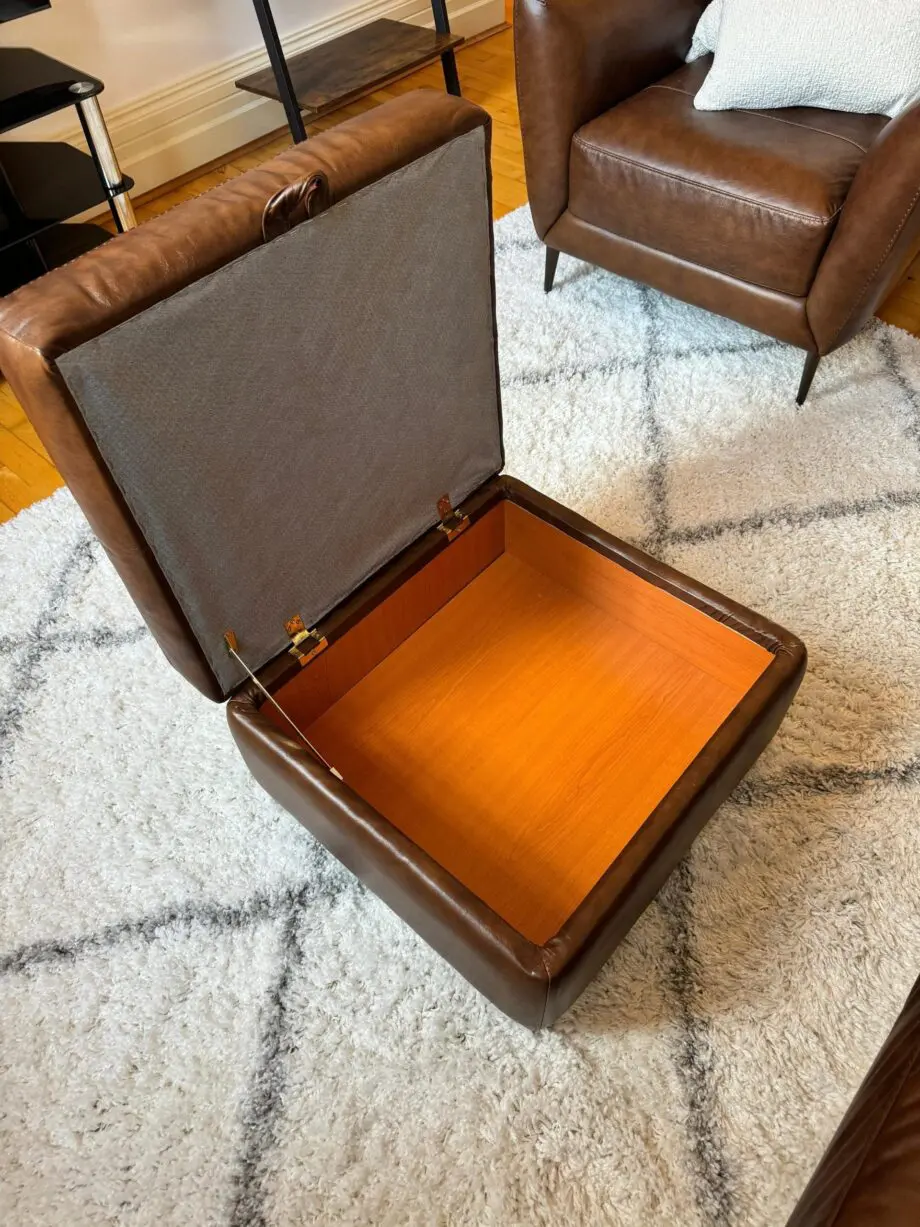 Sofology Cordelia Alaska Whisky Brown Leather Sofa Set