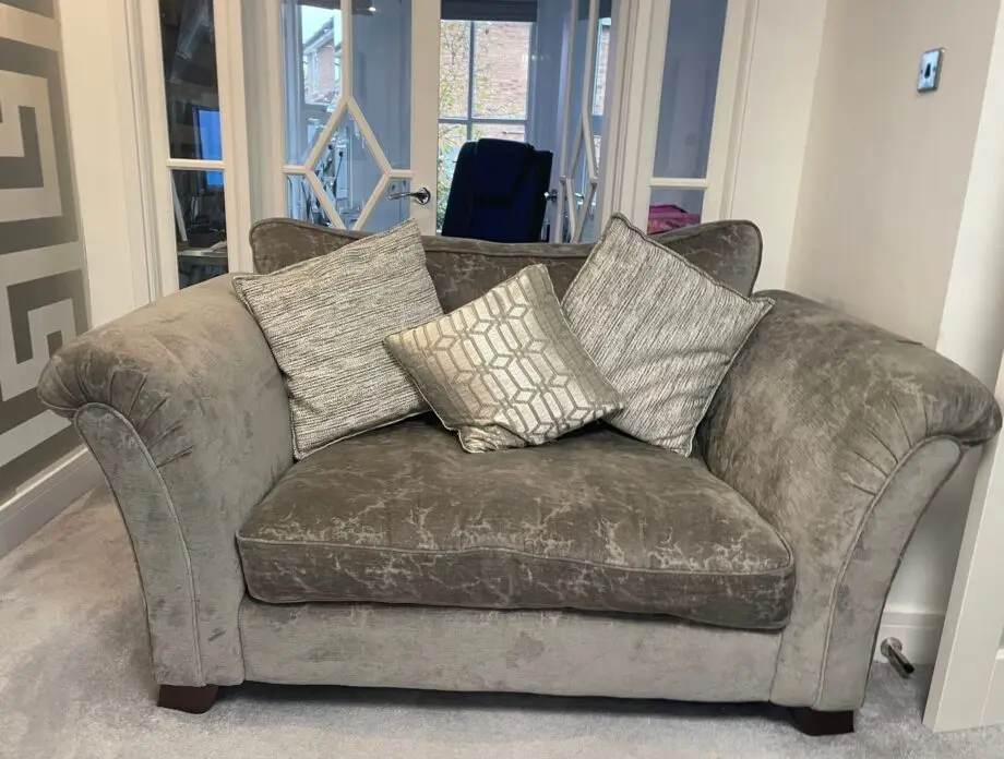 Cousins 3 piece sofa, Snuggler and foot stall