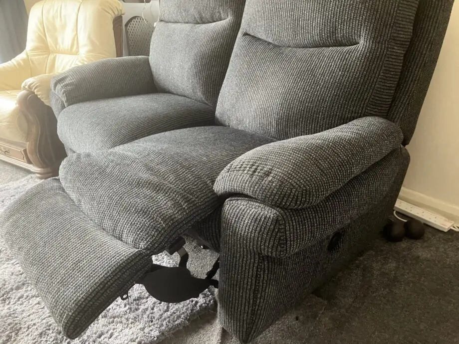 LZB01 Tamal Lazeboy grey 2 Seater Power recliner