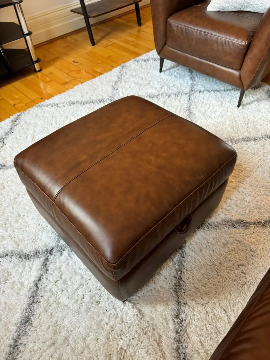 Sofology Cordelia Alaska Whisky Brown Leather Sofa Set