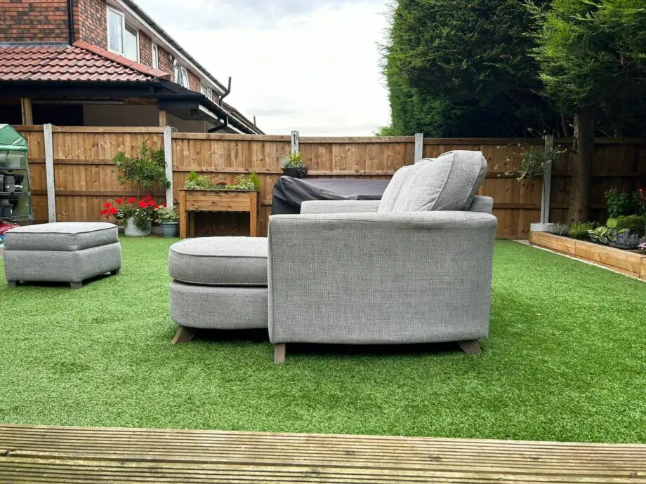 DFS sofa, Fenton 3 seater L shape, colour silver