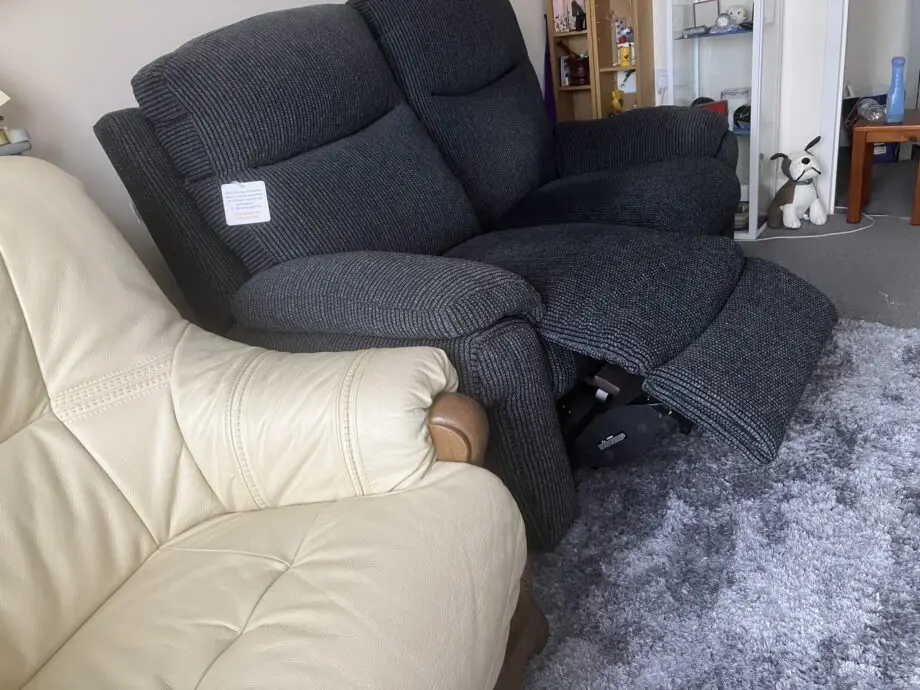 LZB01 Tamal Lazeboy grey 2 Seater Power recliner