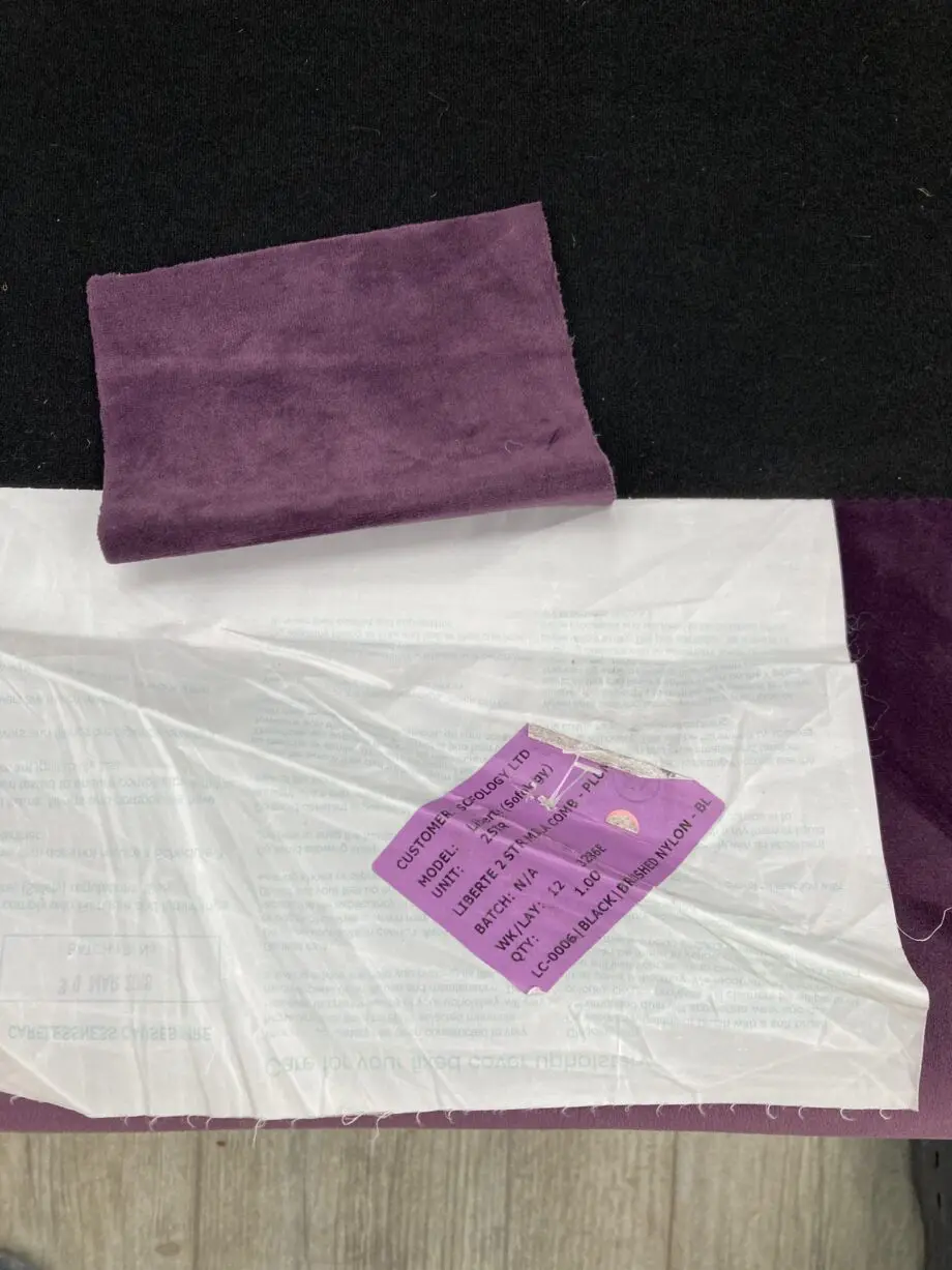 Sofology purple three seater sofa
