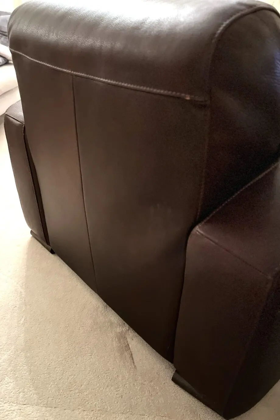 Brown leather sofa one seater
