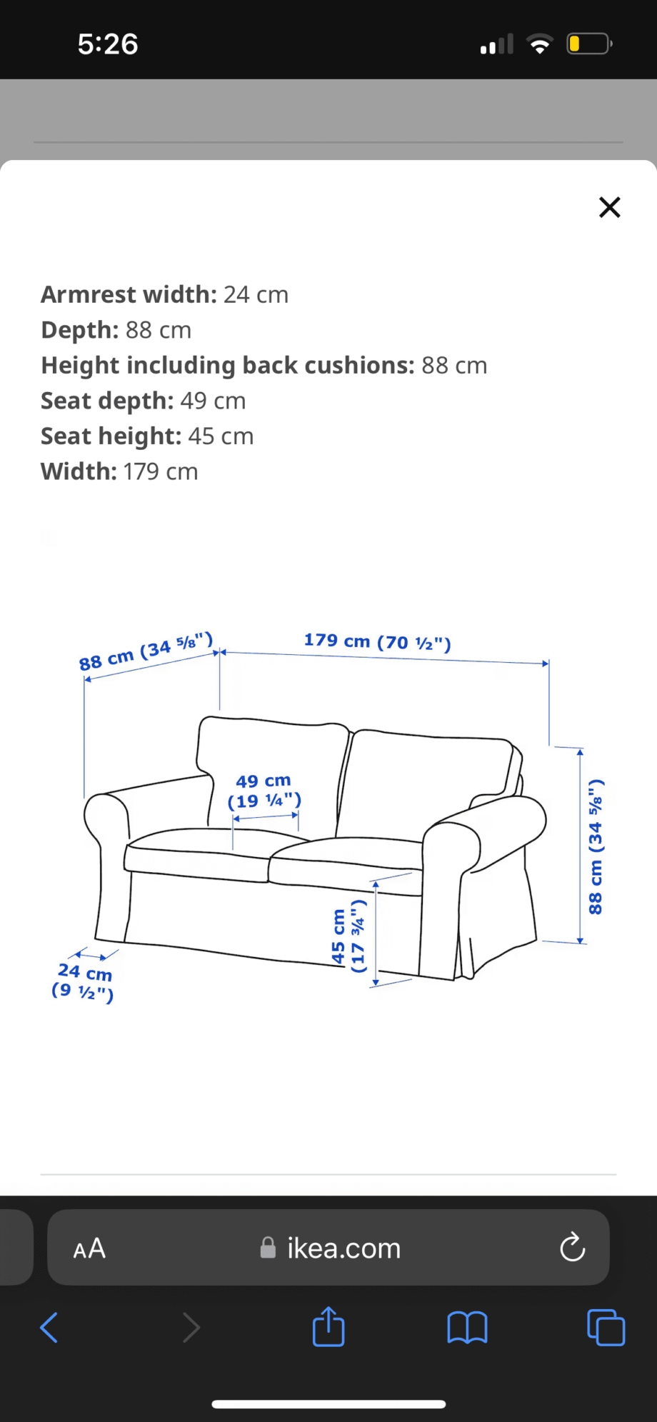 IKEA Ektorp two seater in beige with additional covers