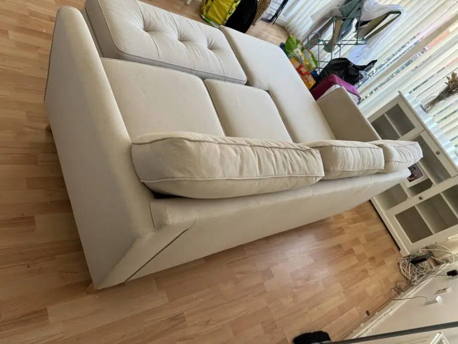 DFS Anabelle 4 Seater Lounge Sand with footstool