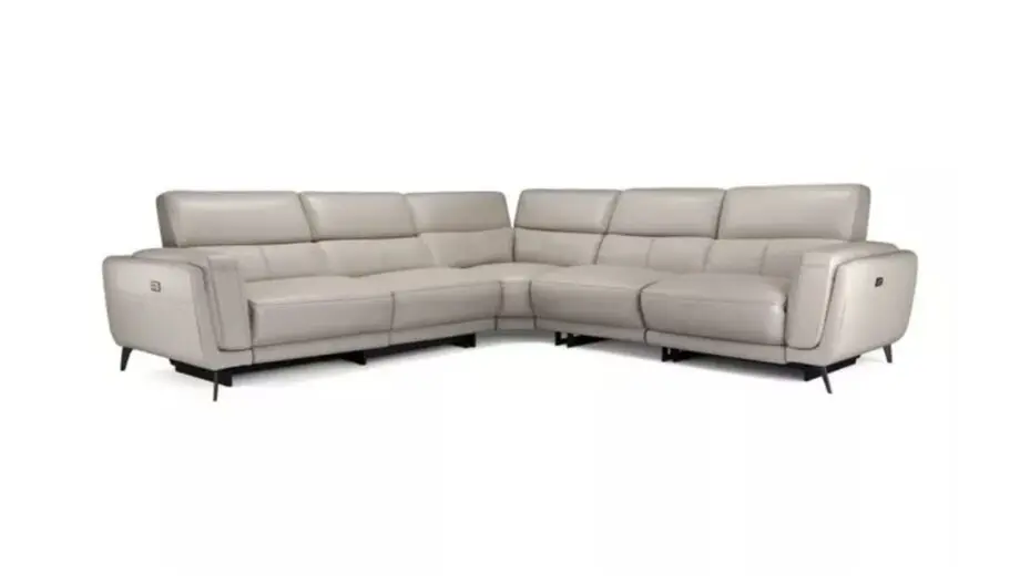 San Antonio Iconica cream velvet 2 Corner 2 Power Recliner Sofa