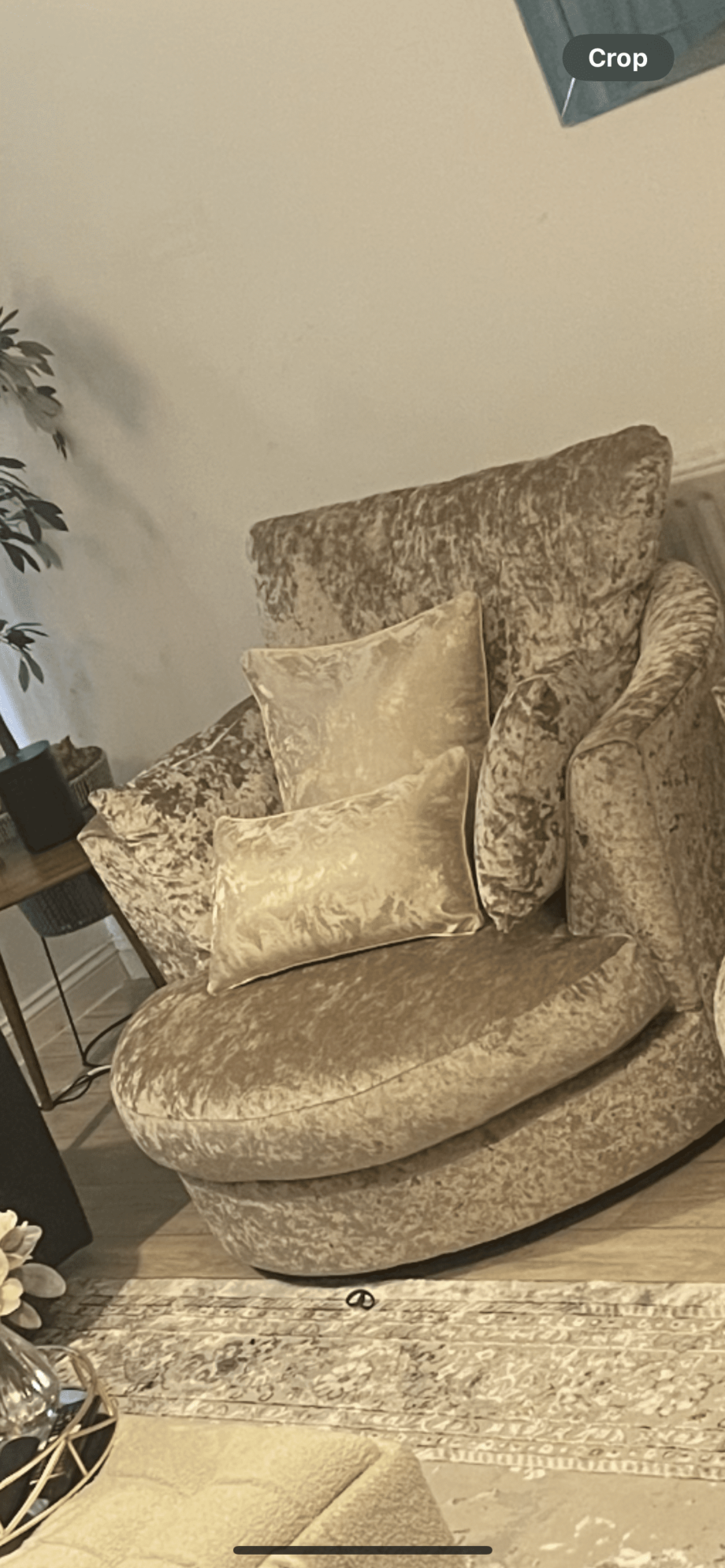 Dunlem Blake Crushed Velvet Swivel twin Chairs
