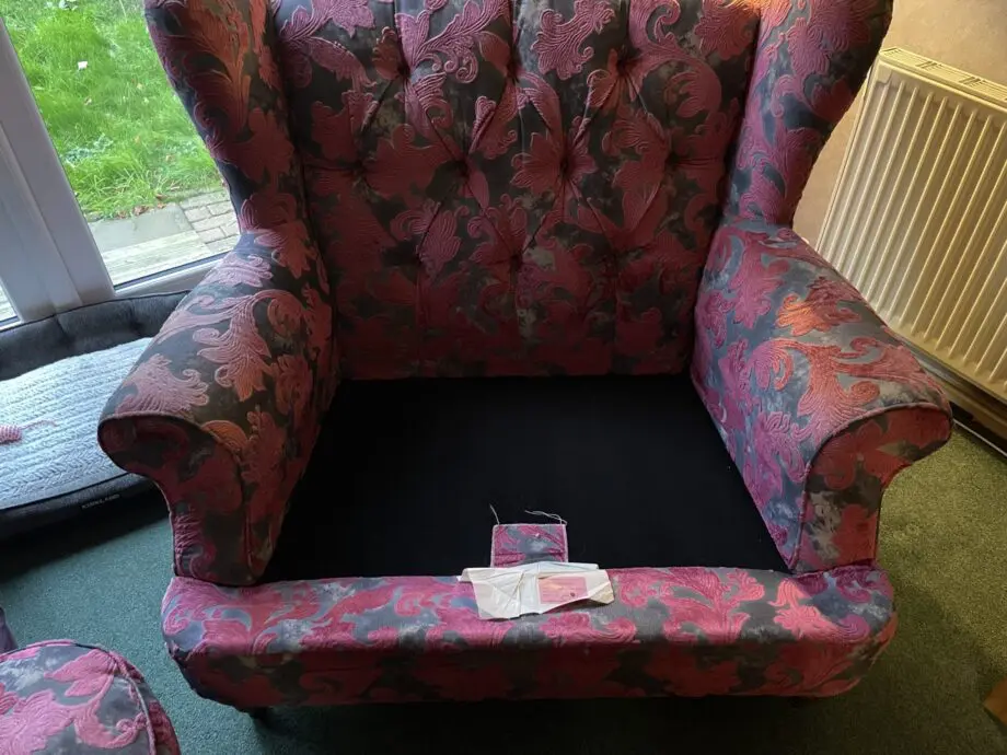 Sofology Liherte - Purple and Grey Fabric Love Seat