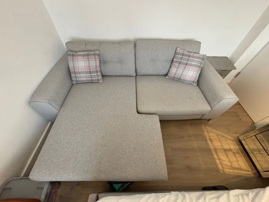 Sofology Demure 4 seater grey chaise sofa in perfect conditions