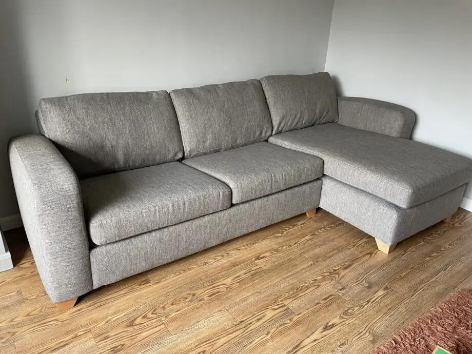 DFS Layla casual corner sofa bed - multi-grey/brown