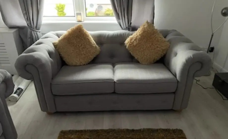 DFS 2x2 seater chesterfield (Cotswold plain) Ash colour.