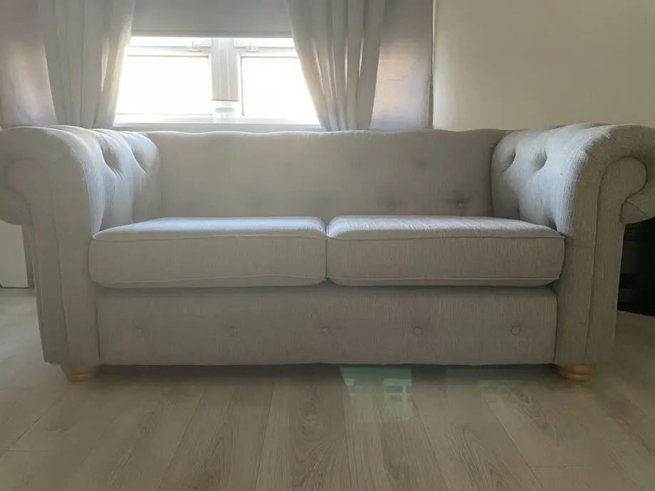 DFS 2x2 seater chesterfield (Cotswold plain) Ash colour.
