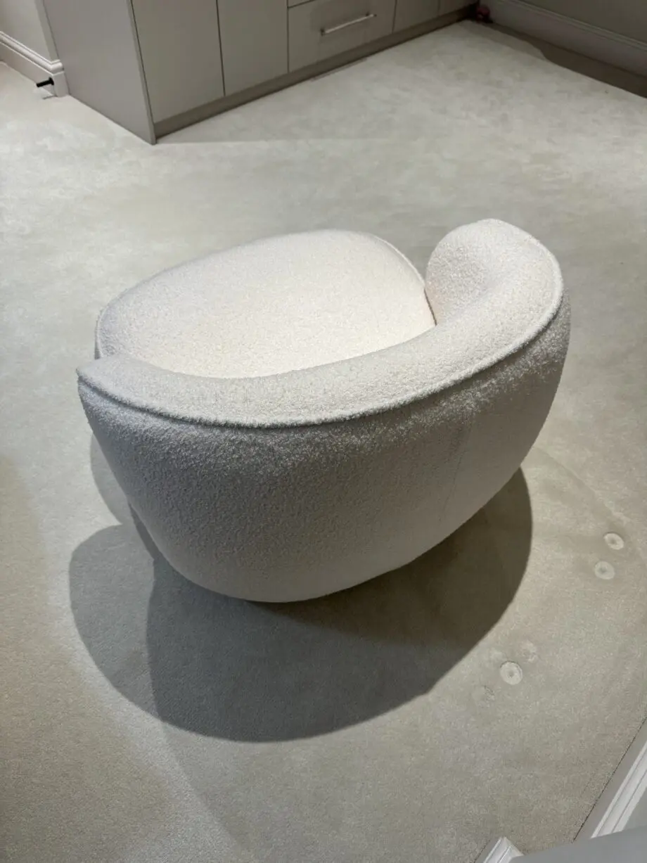 White Boucle chair