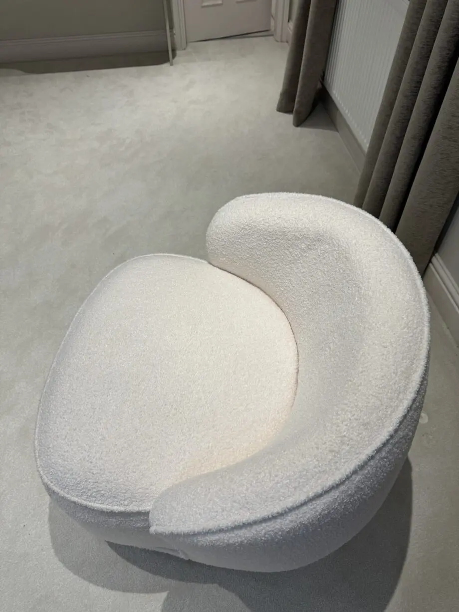 White Boucle chair