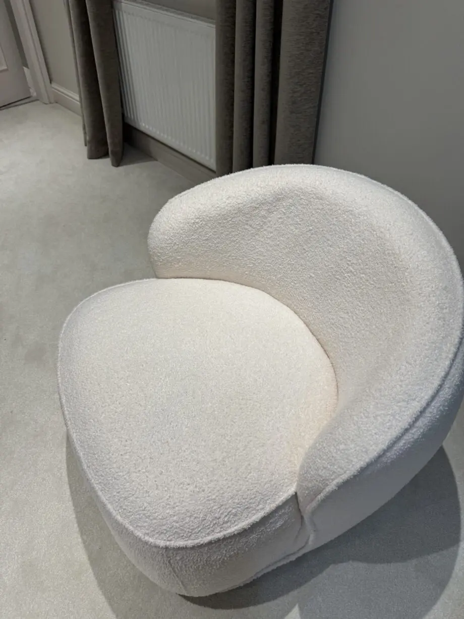 White Boucle chair