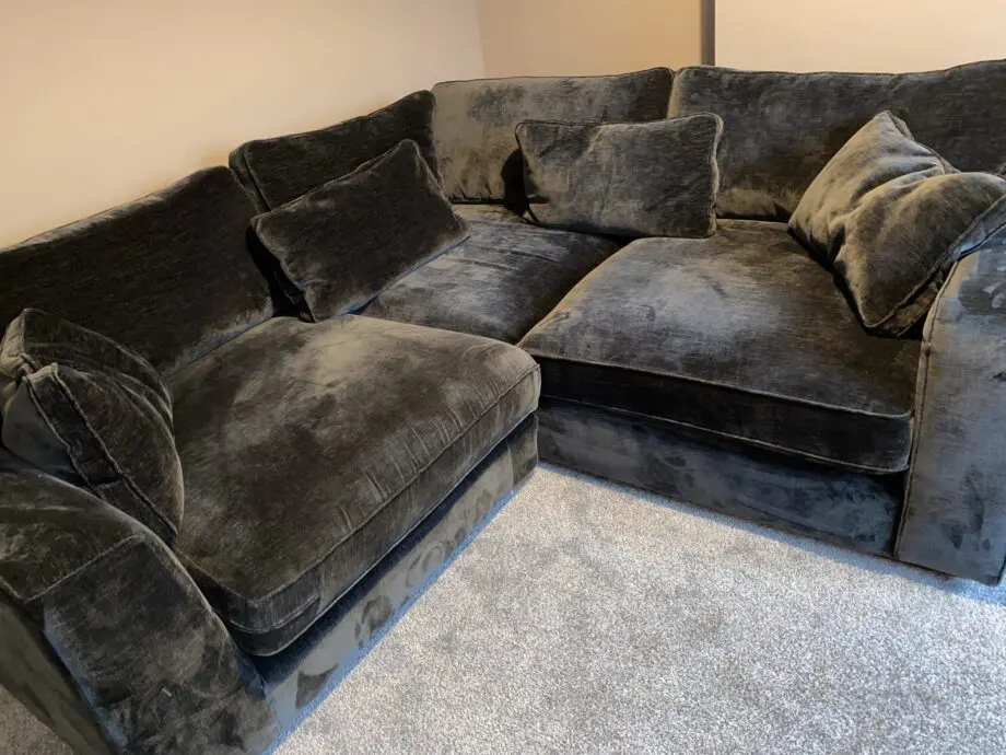 Sofology - Cavalli 3 seater (detachable arms) + Corner piece in Chenille Blanik Slate Mix