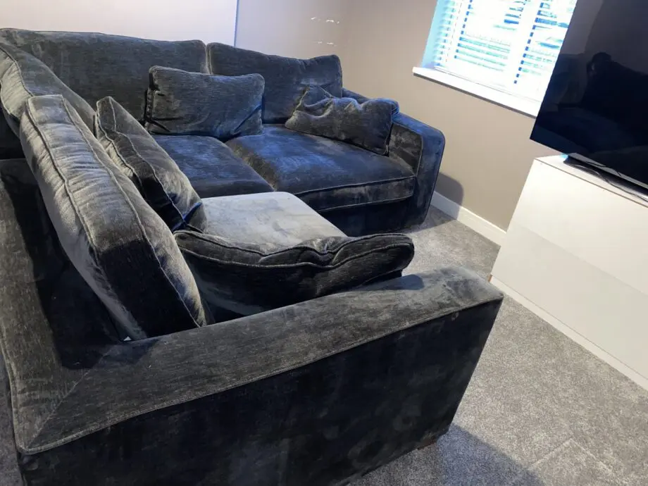 Sofology - Cavalli 3 seater (detachable arms) + Corner piece in Chenille Blanik Slate Mix