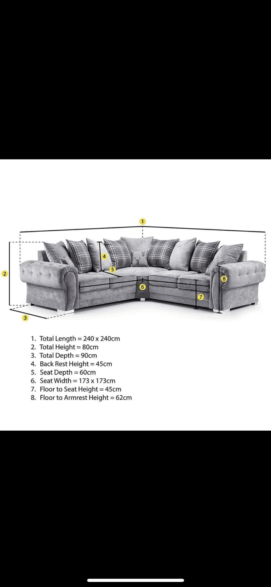 5 Seater Corner group sofa