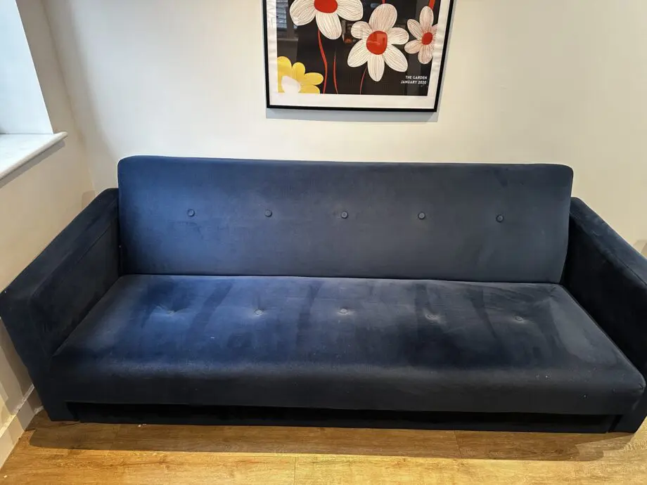 Made Chou Sofa Bed With Storage Velvet Navy