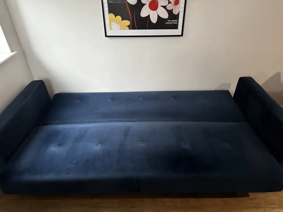 Made Chou Sofa Bed With Storage Velvet Navy