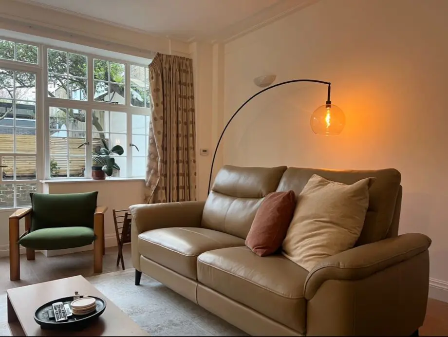 Brand New Beige Leather Sofa