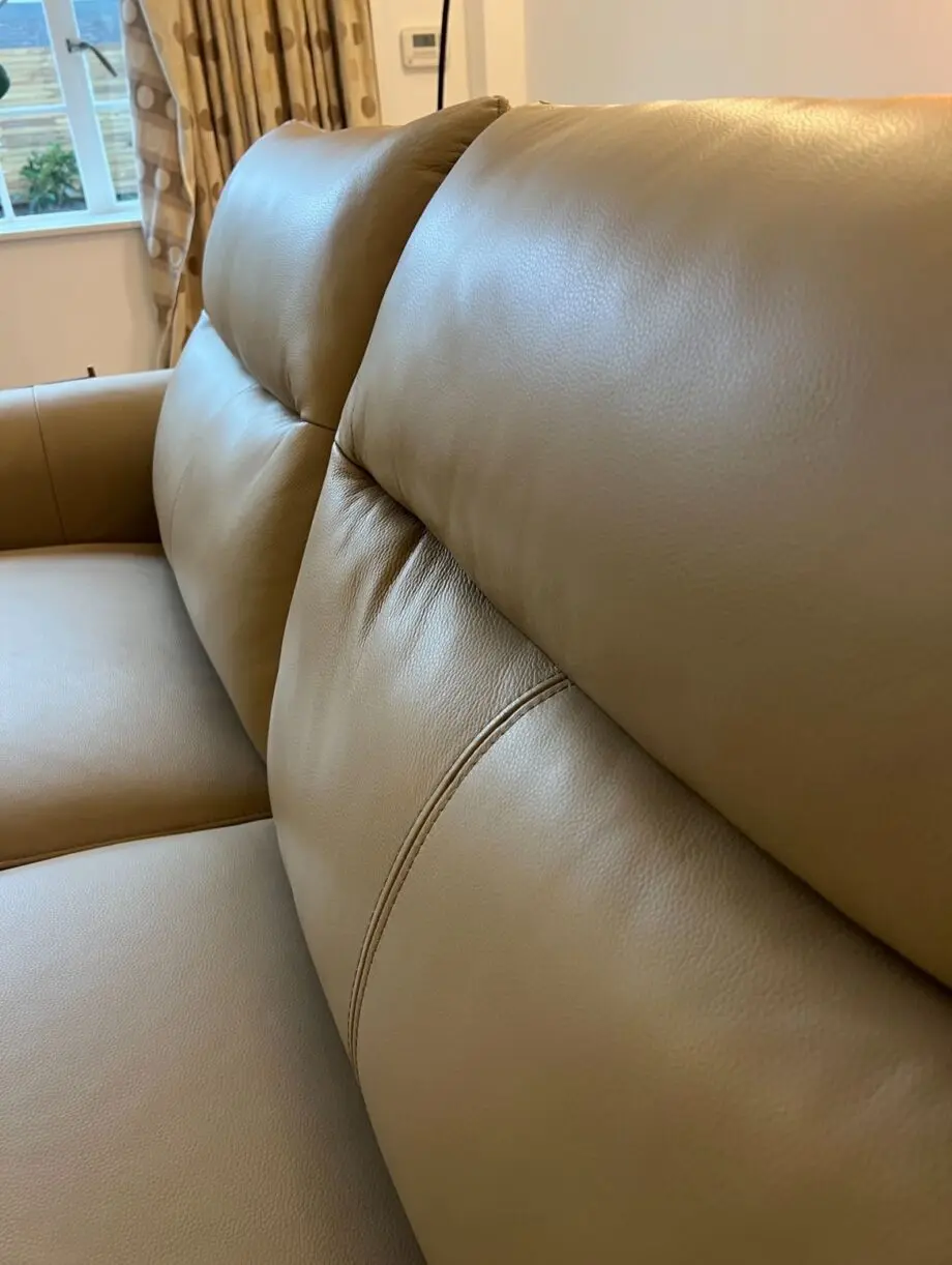 Brand New Beige Leather Sofa