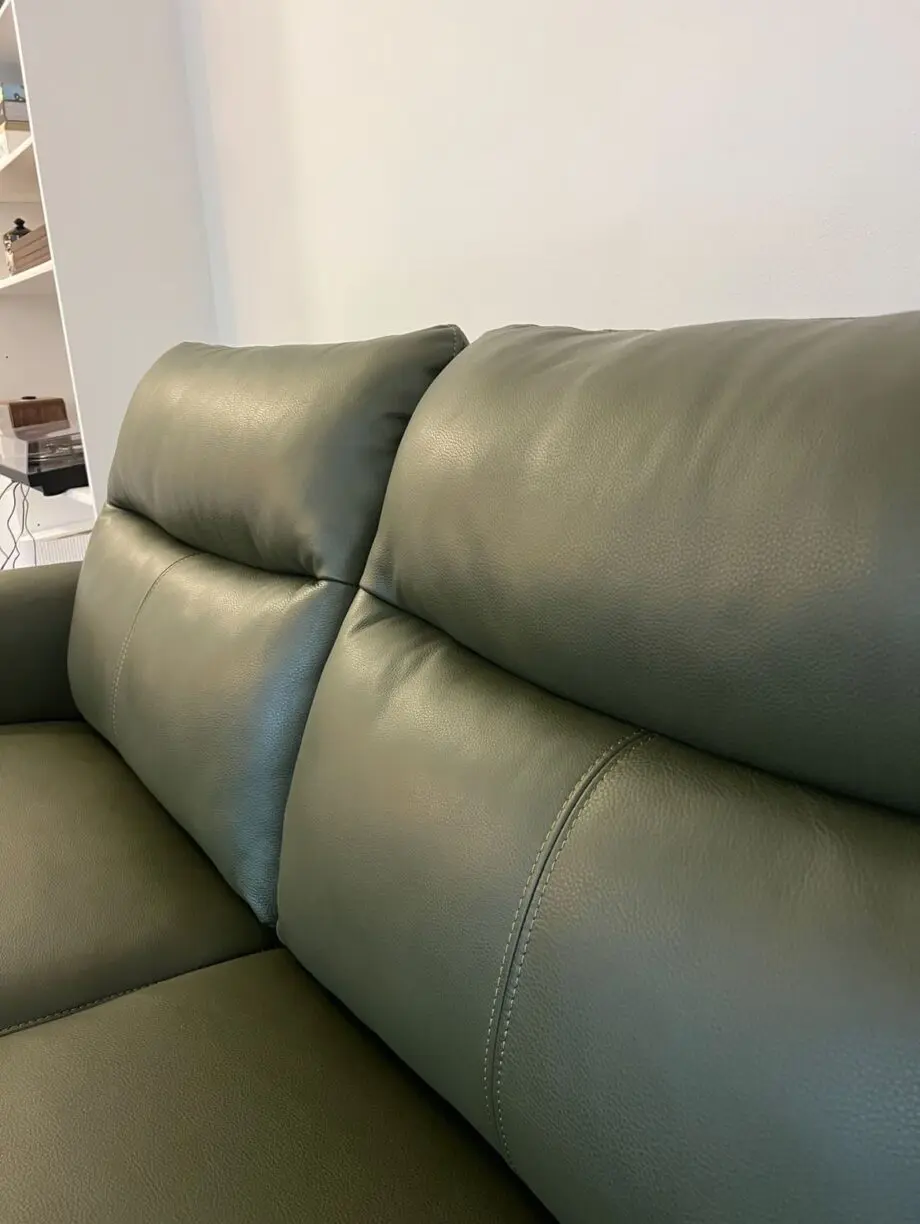 Brand New Green Leather Sofa