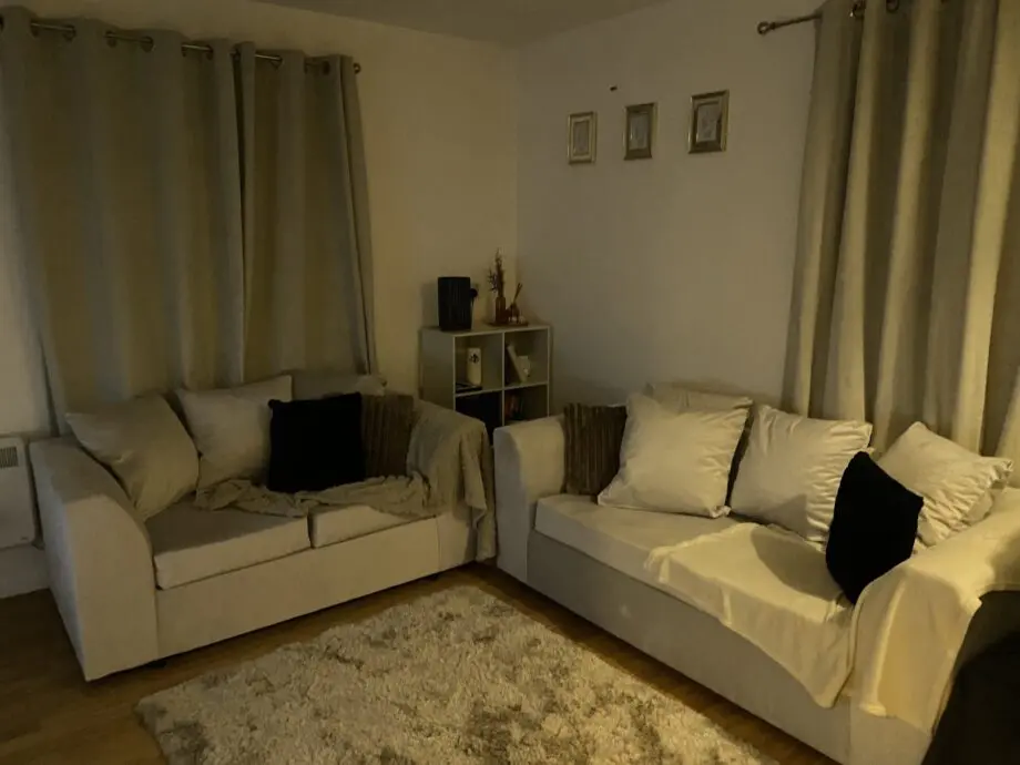 Cream 2+3 seater sofas