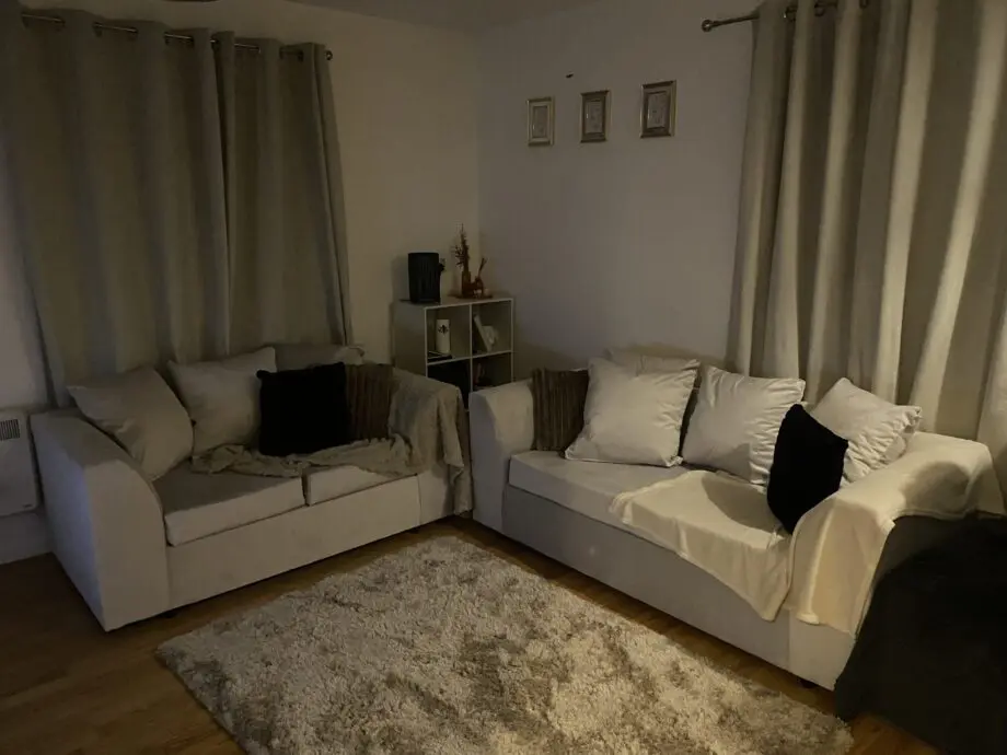 Cream 2+3 seater sofas