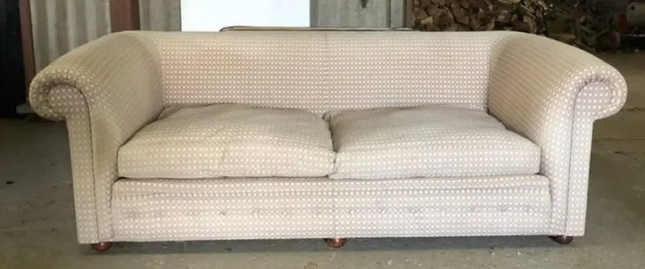 Feather filled large country sofa