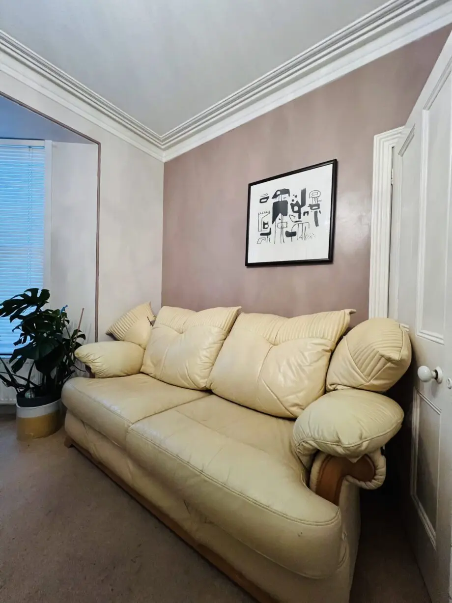 Leather Italian Yellow Arm chairs and Sofa set