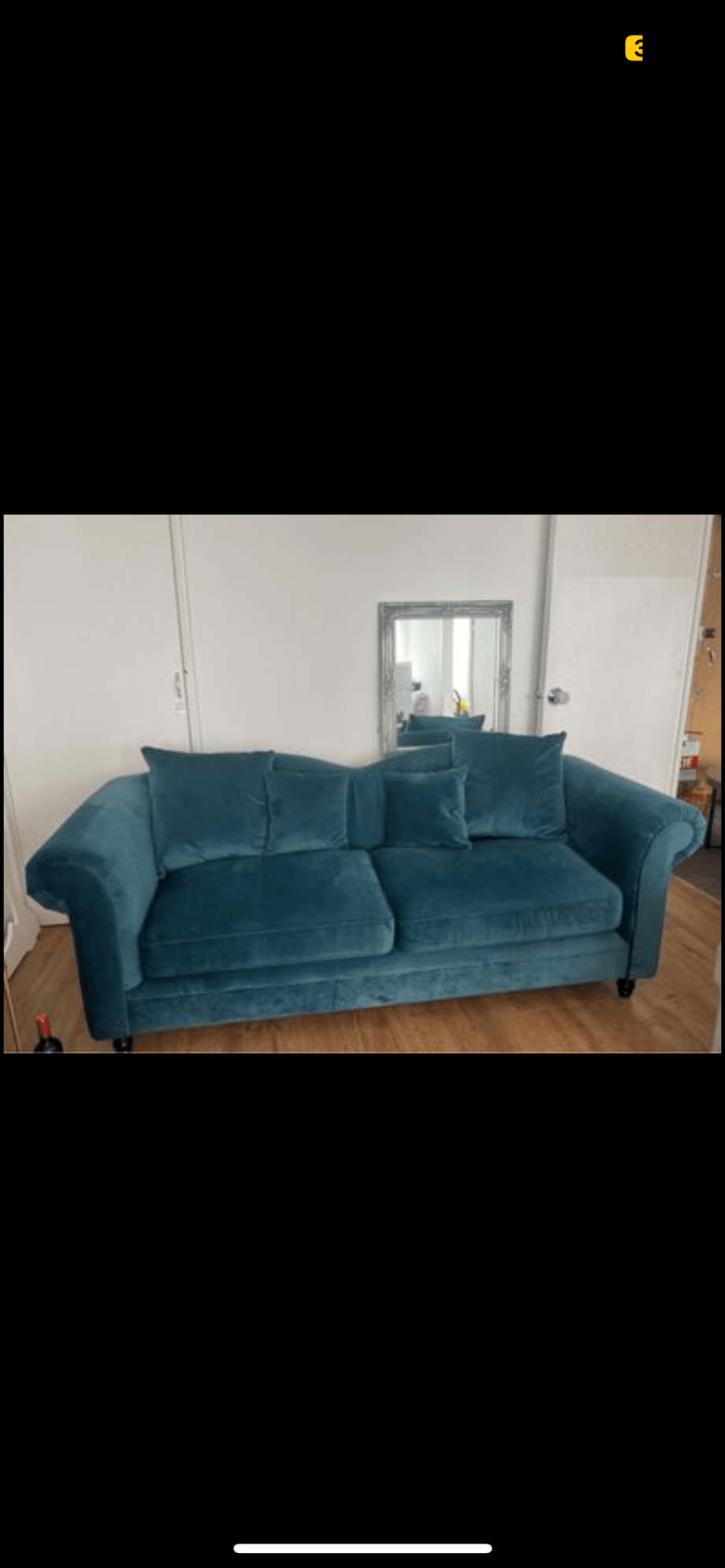 3 Seater Velvet Sofa