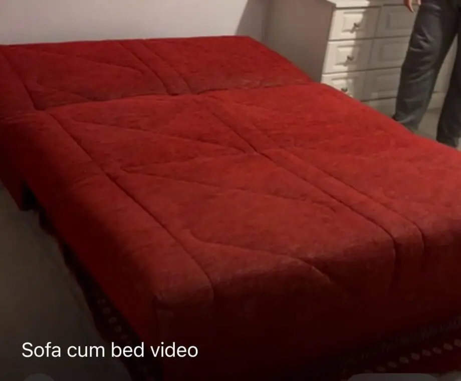 Sofa Cum Bed (Queen Size) Red