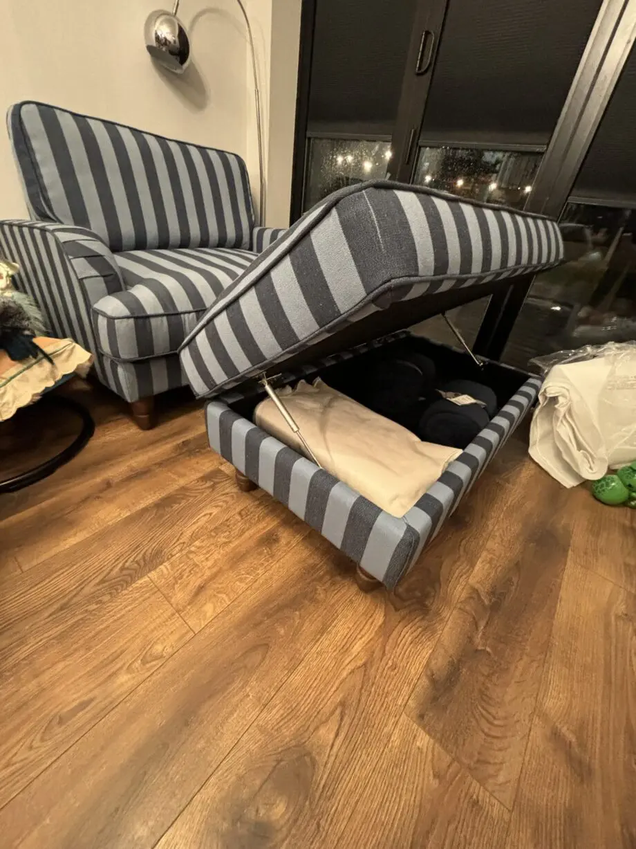 Snuggle chair plus footstool