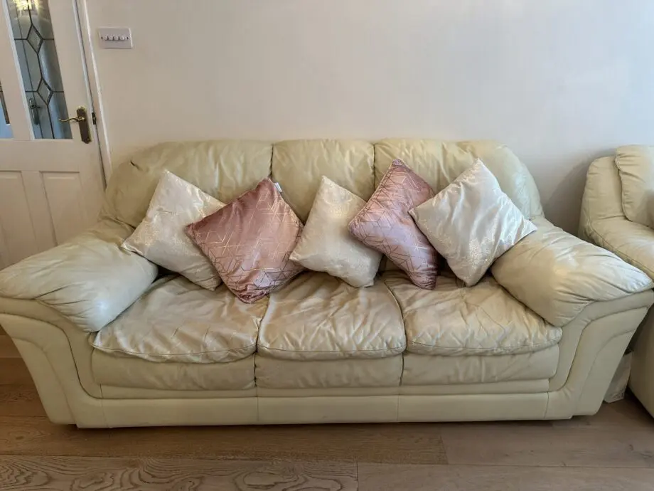 3 Seater genuine real leather Sofa