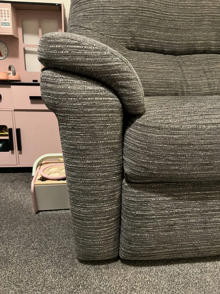 Grey Textured Large 2 Seater Sofa