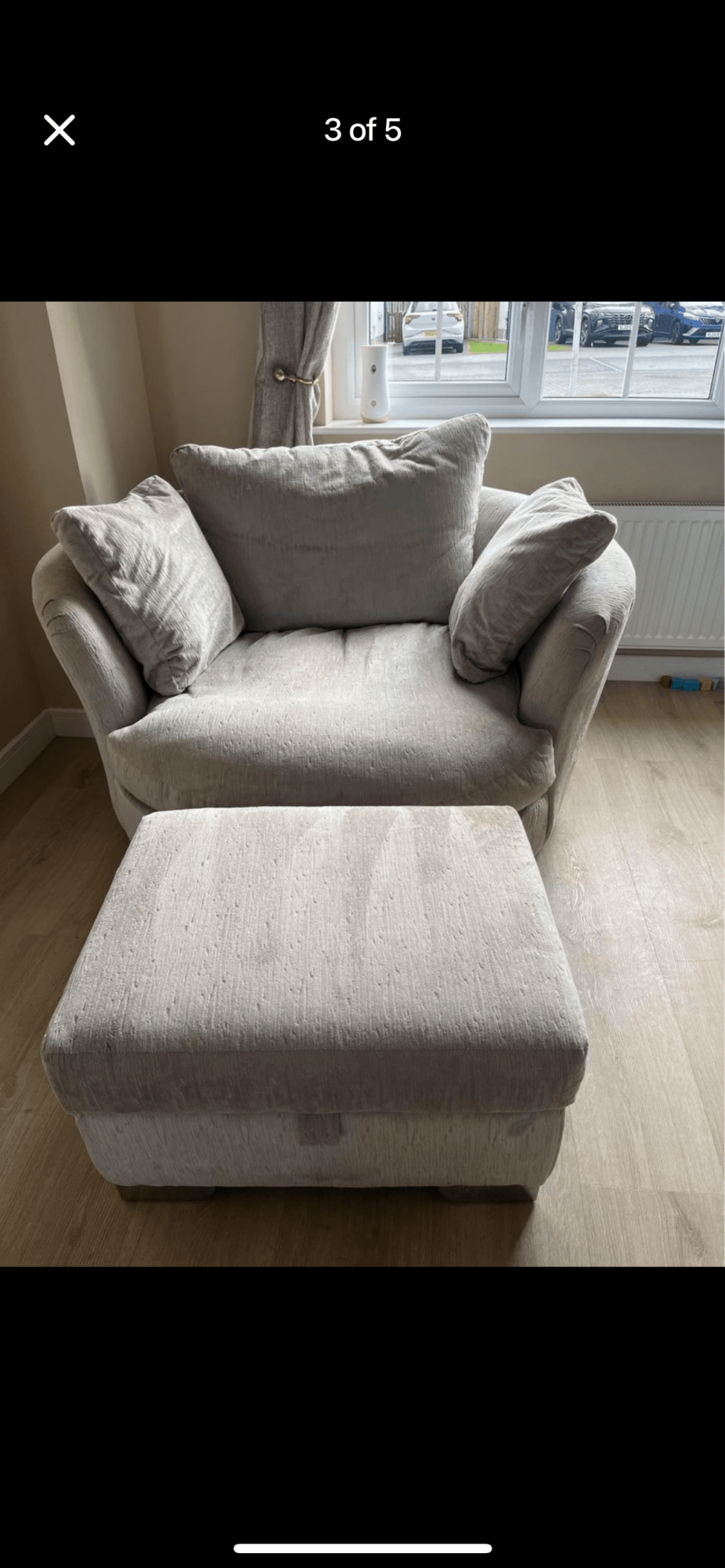 Coco Cuddle Chair and Footstool