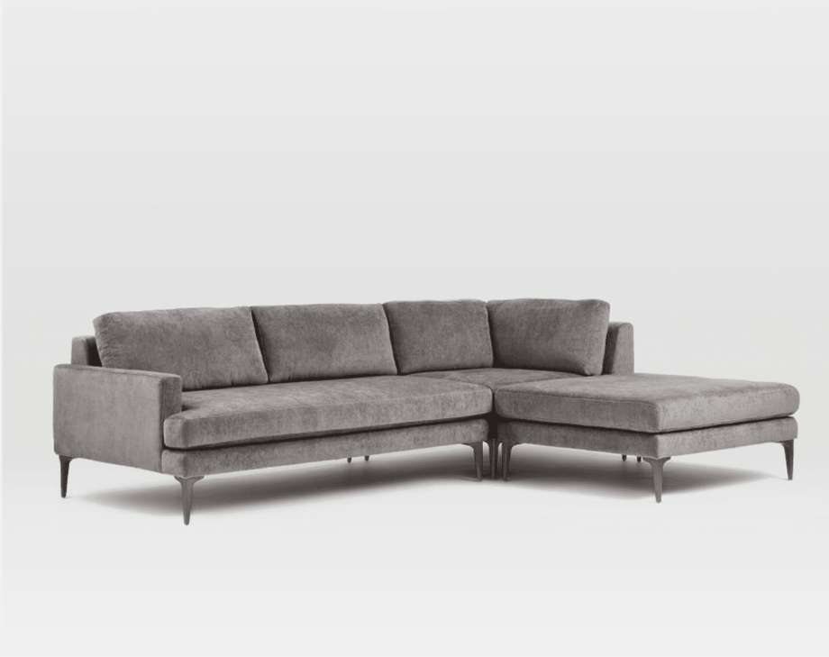 West Elm Andres sofa with chase