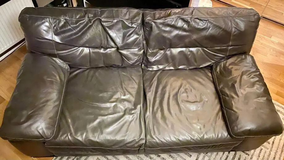 DFS 3 Seater Natural Italian Leather Sofa