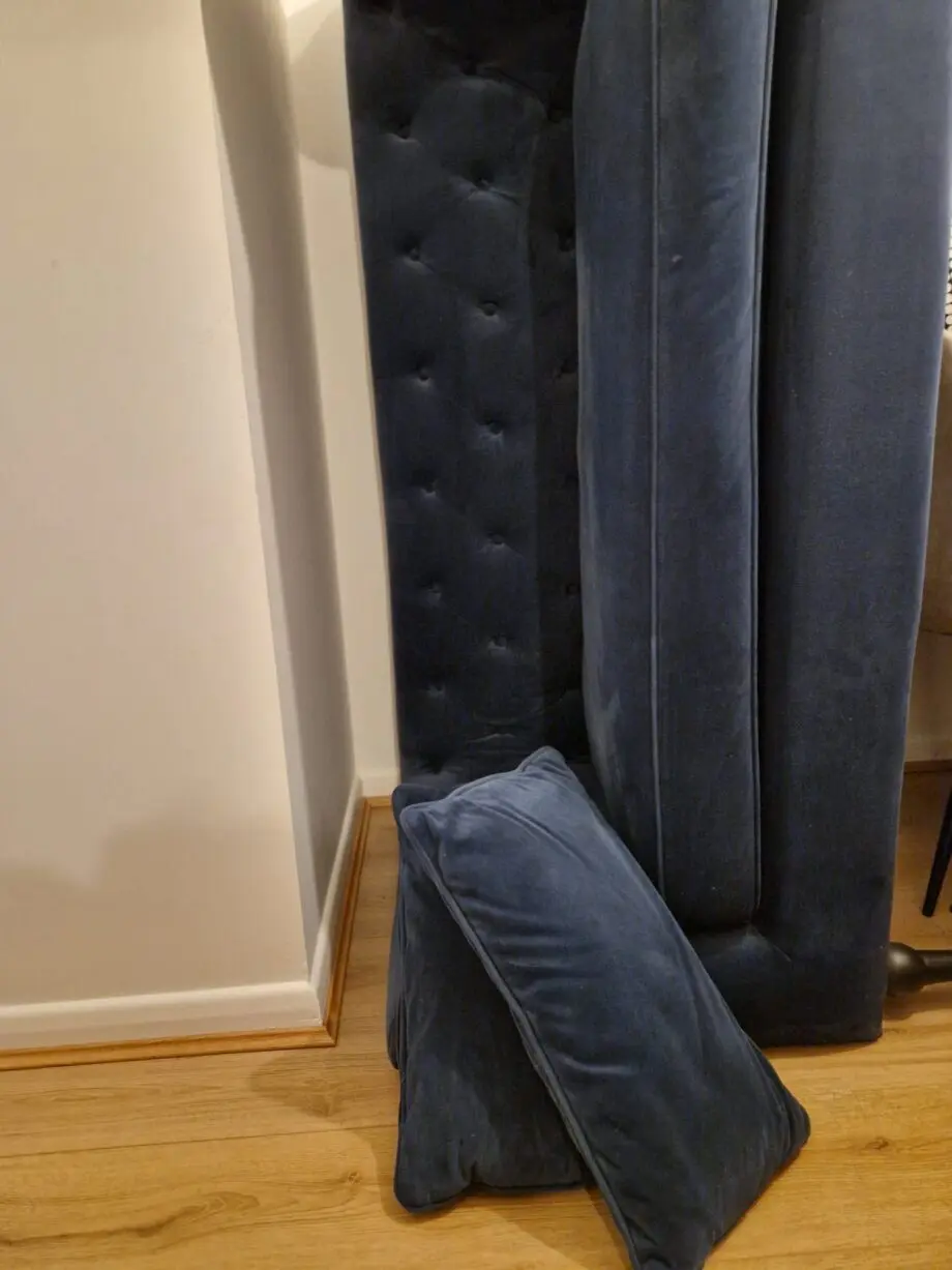 Made Flynn Sapphire Blue Velvet Sofa
