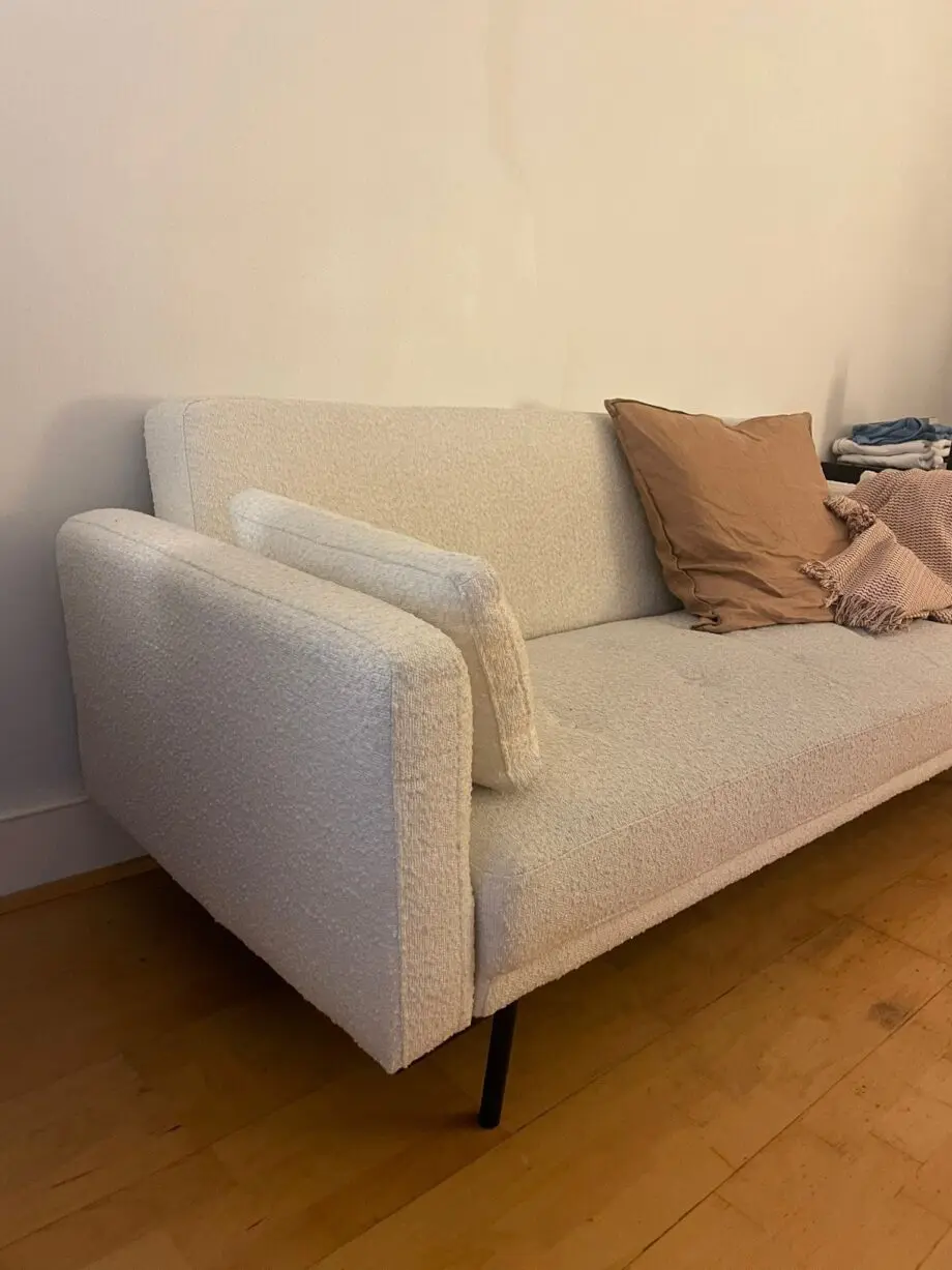 Hudson Bouclé Click Clack Sofa Bed - Off White