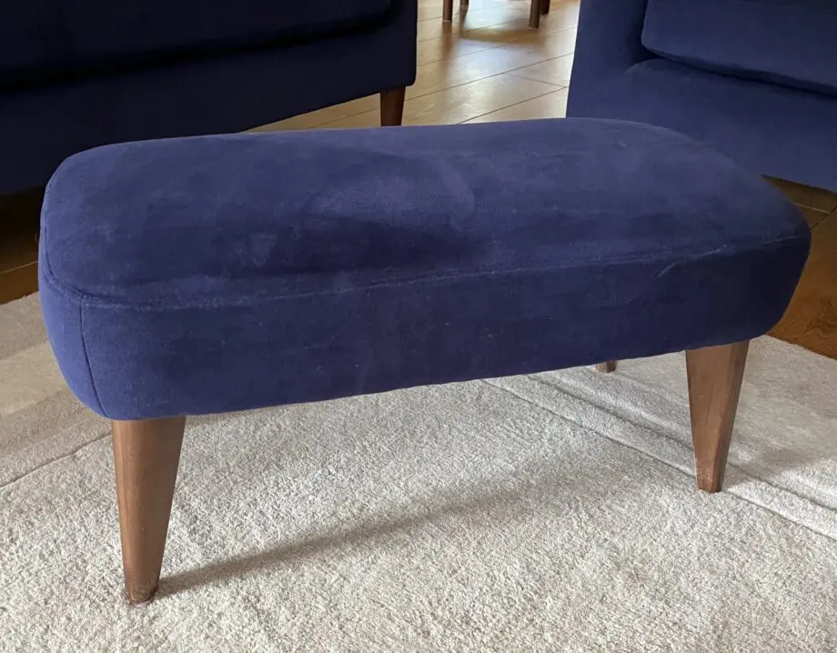 John Lewis Draper II Style Sofas (3+2+2) and Footstool in Navy