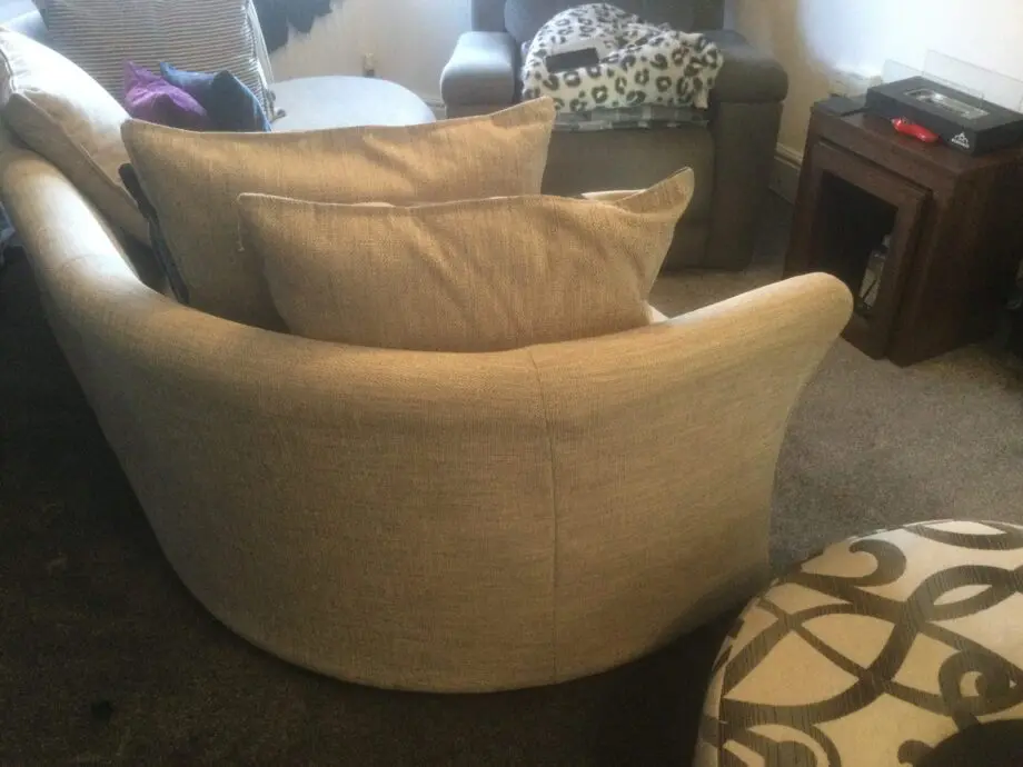 DFS sofa, cuddle chair and poof