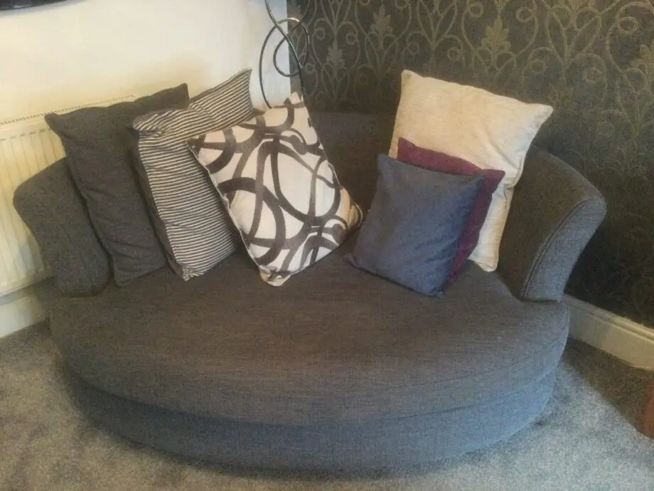 DFS sofa, cuddle chair and poof