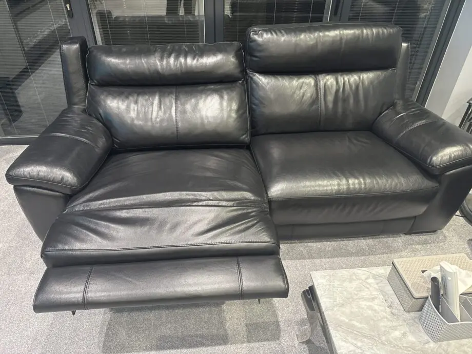 DFS Reclining Sofa Black Brand New Condition