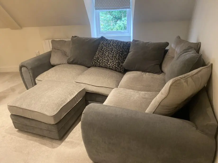 Wyvern couch grey corner sofa