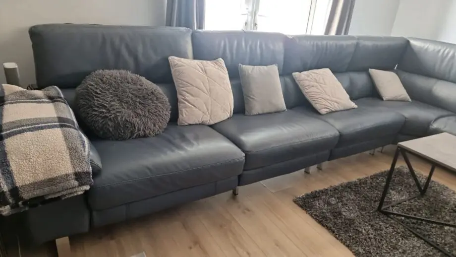 Milano Denium Blue Leather Sofa
