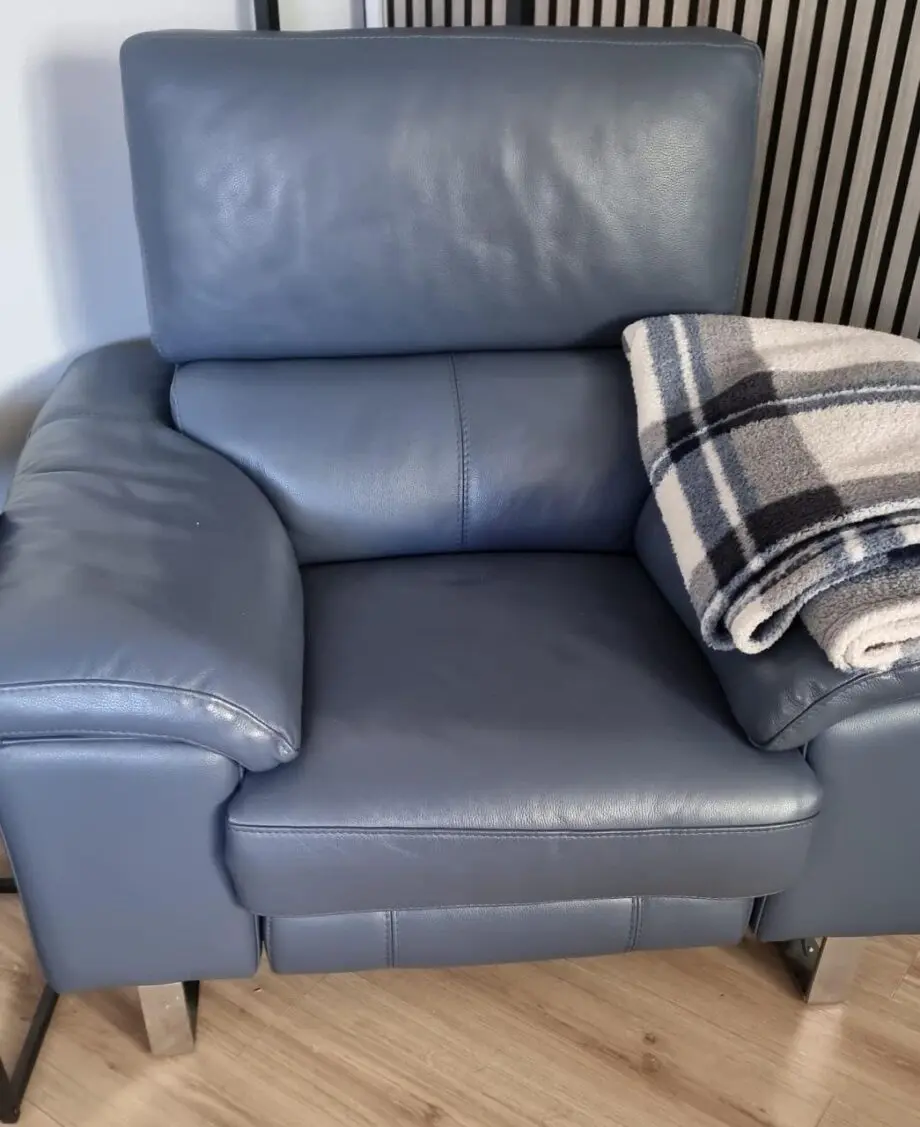 Milano Denium Blue Leather Sofa