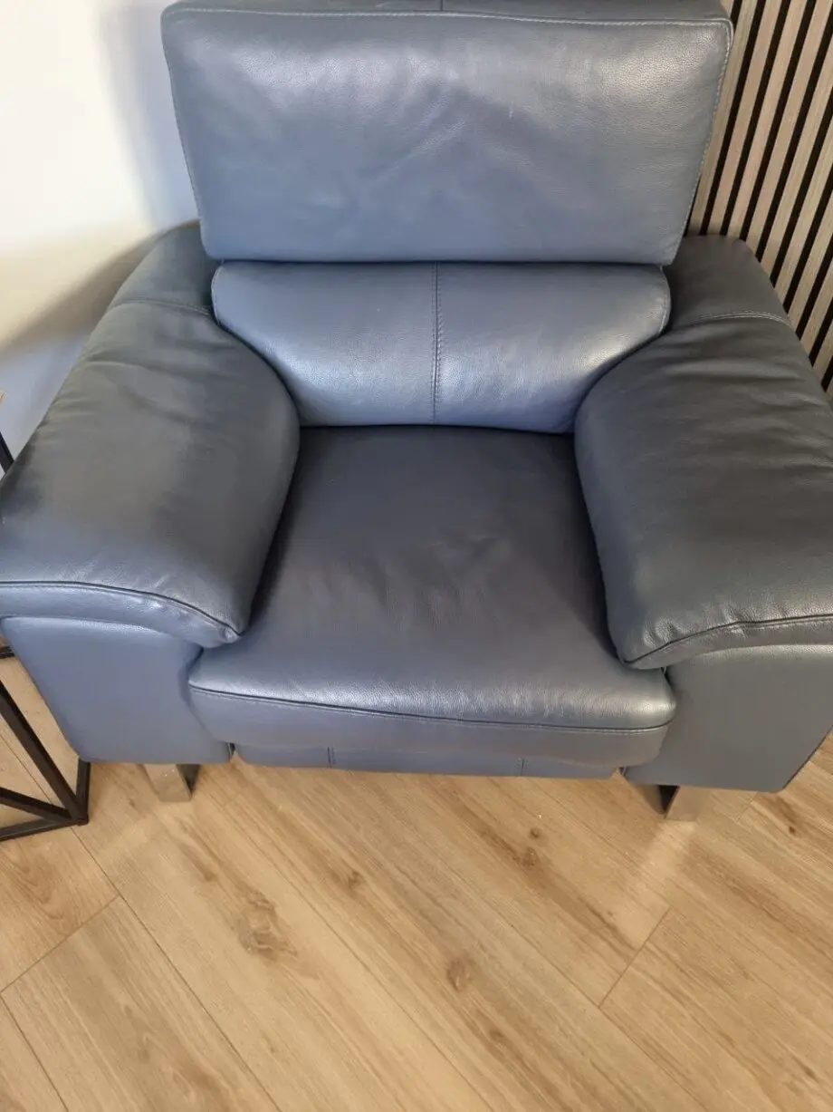 Milano Denium Blue Leather Sofa